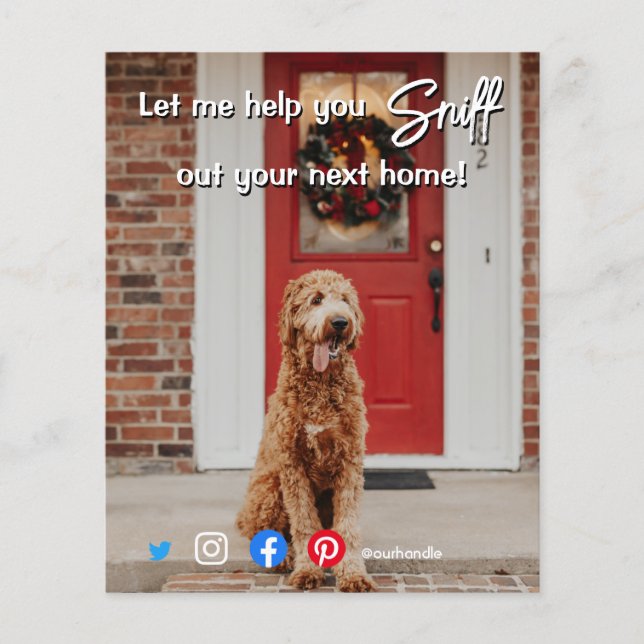 Flyer engraçadinho do setor imobiliário cheira o seu pró (Frente)