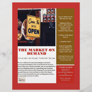 Flyer Entrado nós estamos abertos