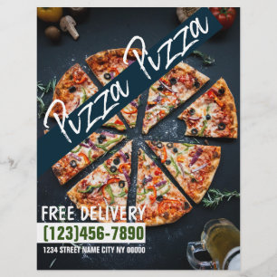 Flyer Entrega de Comida da Pizzaria