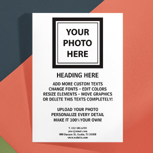 Flyer Enviar imagem foto & adicionar texto – Personaliza