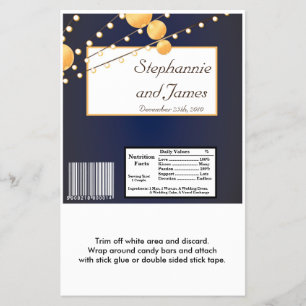 Flyer Envoltório do bar de Hershey lanternas de papel d