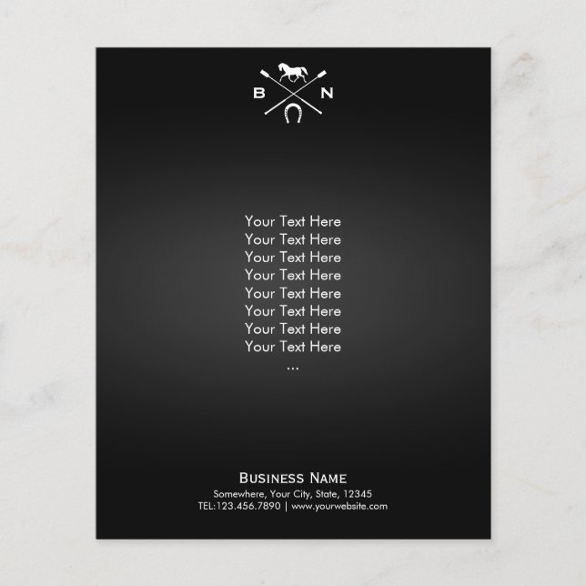 Flyer Equestre Equestre Equestre Equestre Elegante Caval (Frente)