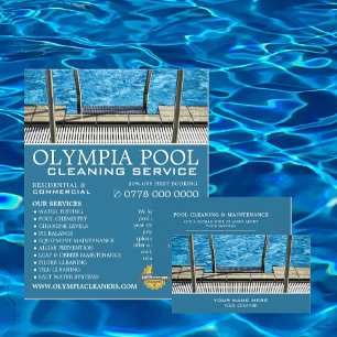 Flyer Escada de piscina, Anúncio de limpeza de Piscinas