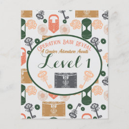 Flyer Escape Sala Sala Sexo Revelar Estação de Jogo do C