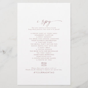Flyer Escritor de Foto de Casamento de Espião de Rosa M