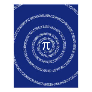 Flyer Espiral design para pi em azul Marinho