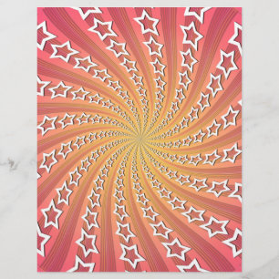 Flyer Espiral Estrela Rosa e Dourada: