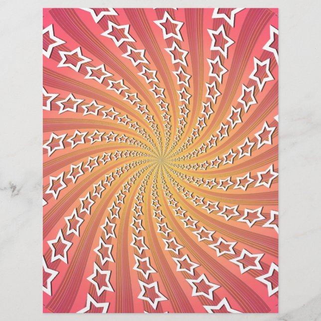 Flyer Espiral Estrela Rosa e Dourada: (Frente)