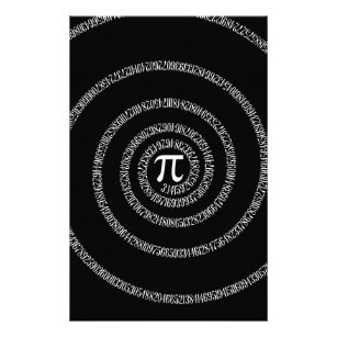 Flyer Espiral para Pi em preto sólido