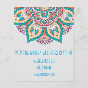 Flyer Espírito de corpo mental Nova idade mandala Saúd