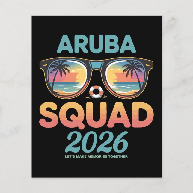 Flyer Esquadra de Aruba 2026 Retro (Frente)