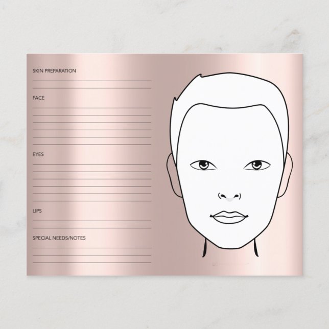 Flyer Esquema facial Sexo Cosmetologista Neutro Maquiage (Verso)