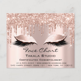 Flyer Esquema facial Sexo Cosmetologista Neutro Maquiage