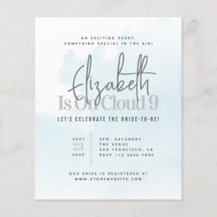 Flyer Está no Chá de panela Moderno Cloud Nine