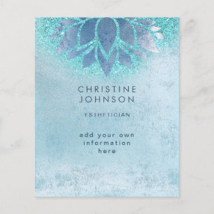 Flyer estheticista azul lacre