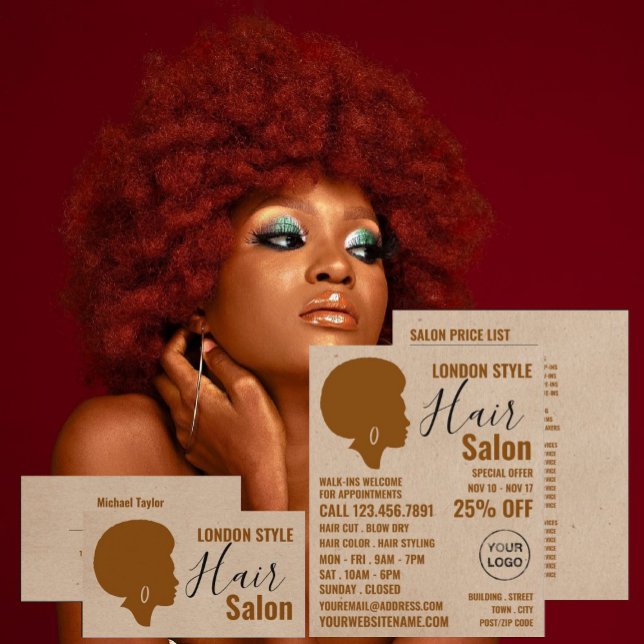 Flyer Estilo Afro, Cabeleireiro, Publicidade de Salão de (Criador carregado)