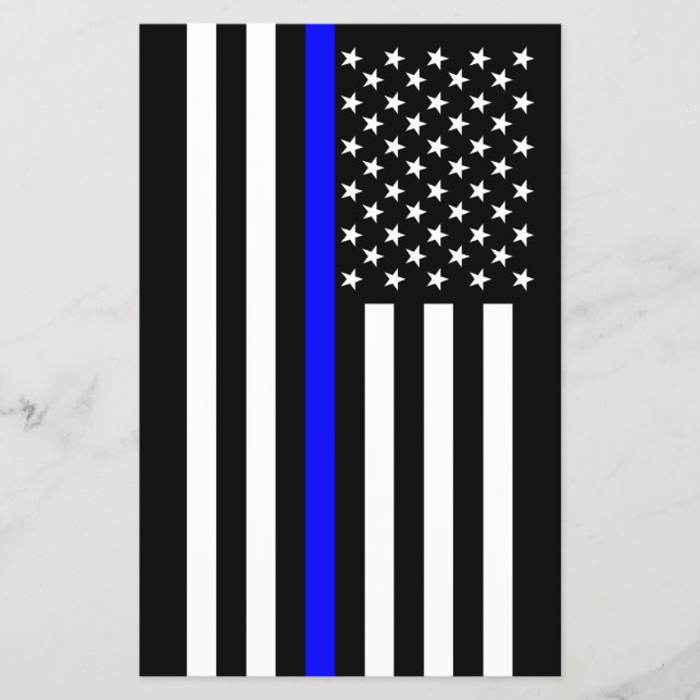 Flyer Estilo Americano Thin Blue Line (Frente)