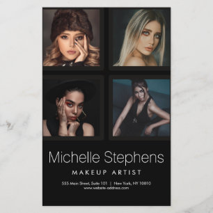 Flyer Estilo de ativação e cabelo da Colagem de Fotos El