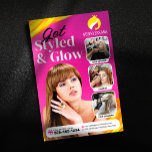 Flyer Estilo de Cabelo Rosa, Apanhador, Maquiagem Artist<br><div class="desc">Esta modelo de panfleto é perfeita para promover o cabelo e os serviços de maquiagem. Com um design glamouroso e espaço para mostrar suas habilidades de corte de cabelo, coloração e maquiagem artística, este modelo pode atrair novos clientes. Personalize facilmente o modelo com suas próprias imagens, texto e marcas para...</div>