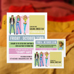Flyer Estilo Disco, Anúncio do Fundraiser de Dia de Vest<br><div class="desc">Estilo de Disco,  Folheto de Publicidade do Fundraiser Casual para Dia de Vestido pela Loja de Cartão de visita.</div>