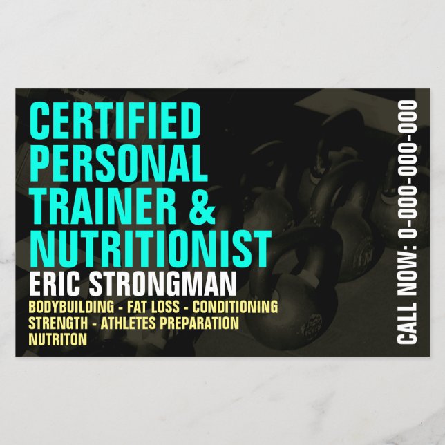 Flyer estilo moderno Gym (Frente)