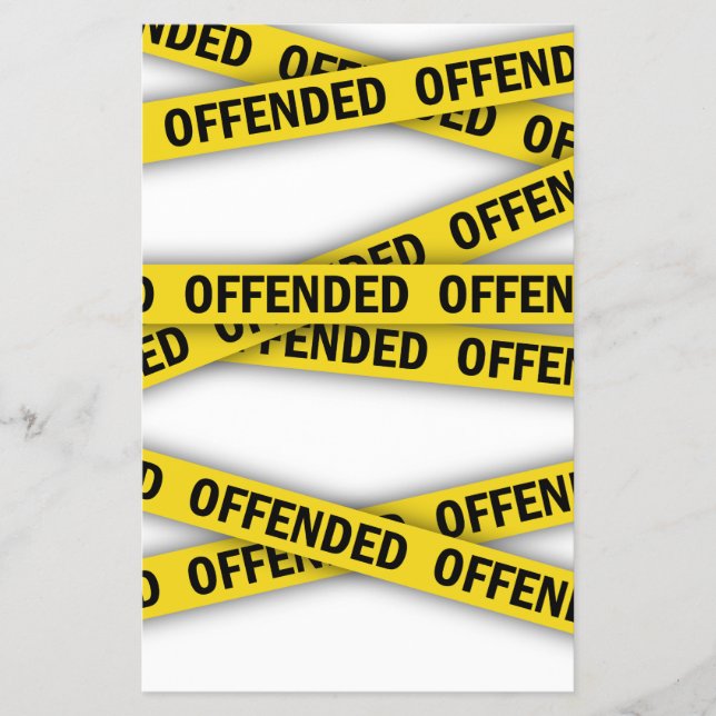 Flyer Estou ofendido que a fita policial não atravesse (Frente)