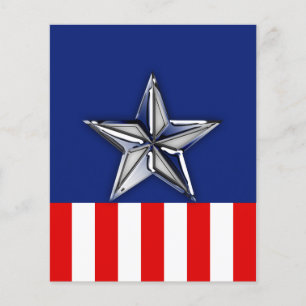 Flyer Estrela de Prata Chrome em Cores Patrióticas Festi