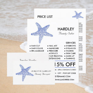 Flyer Estrela do Mar da Praia Azul, Esteticista, Salão d