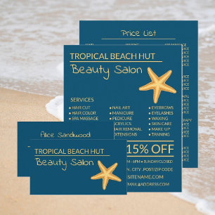 Flyer Estrela Dourada, Esteticista, Anúncio de Salão de