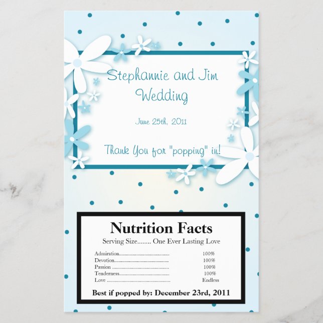 Flyer Estrelas Azuis de Molho de Microondas (Frente)