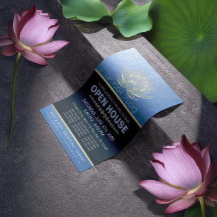 Flyer Estúdio de YOGA Instrutor de Meditação Casa Aberta