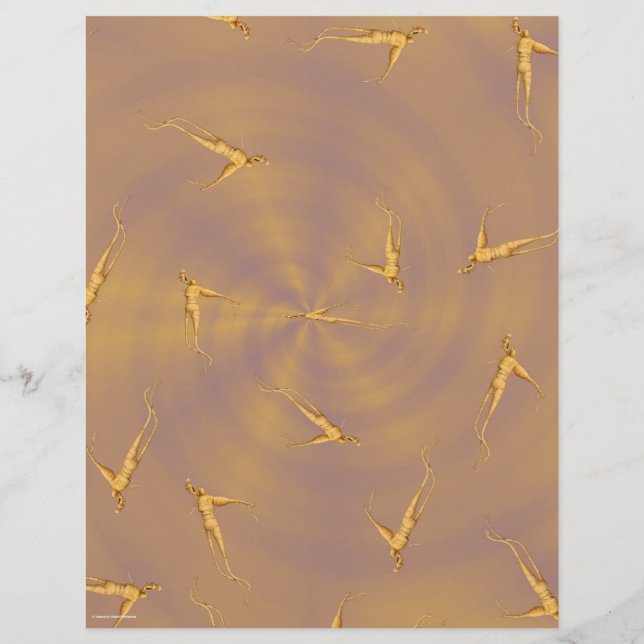 Flyer ET Ginseng Man Scrapbook Paper Bulk Pages (Verso)