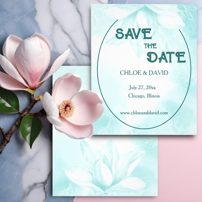 Flyer Eteal Magnolia Orçamento Casamento Salvar Data (Criador carregado)