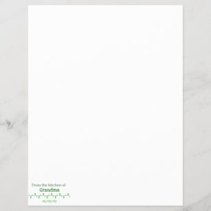 Flyer Etiqueta da comida verde