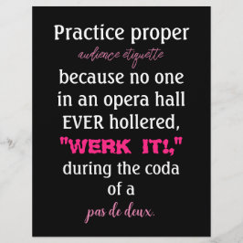 Flyer Etiqueta de Audiência de Pais de Dança Rosa