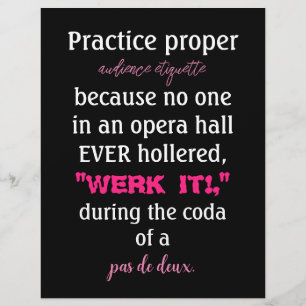 Flyer Etiqueta de Audiência de Pais de Dança Rosa