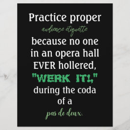 Flyer Etiqueta de Audiência de Pais de Dança Verde