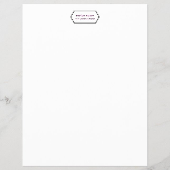 Flyer Etiqueta de Comida roxa (Frente)