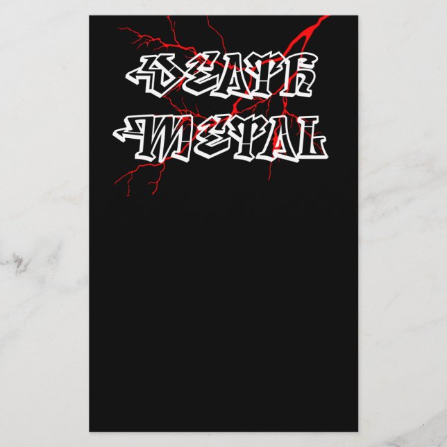 Flyer Etiqueta de metal por morte (Frente)