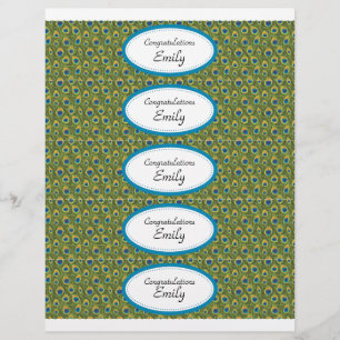 Flyer Etiquetas de Garrafa de Água Turquesa e Impressã