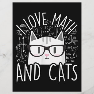 Flyer Eu Adoro Matemática E Gatos Gatinhos Bonitos