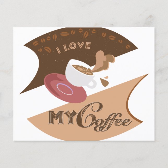 Flyer Eu Amo Meu Café Retro Java (Frente)