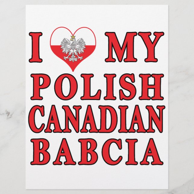 Flyer Eu Amo Minha Babcia Polonesa Canadense (Frente)