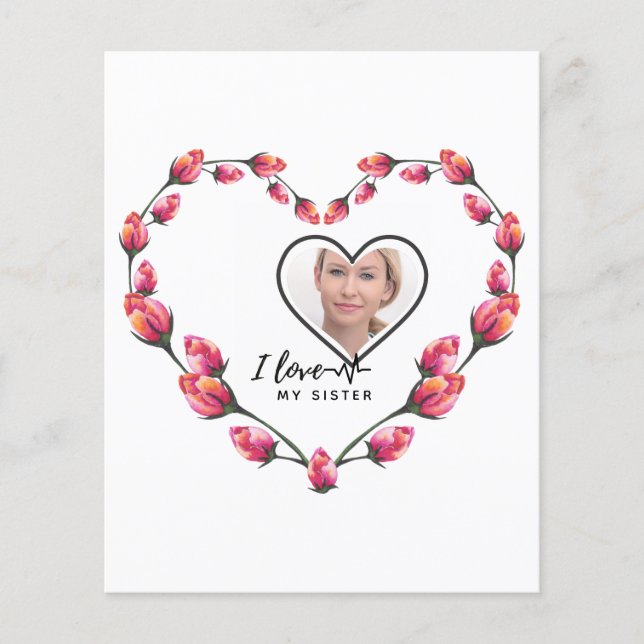 Flyer Eu Amo Minha IRMÃ - Amiga Querida Presente Persona (Frente)