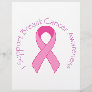 Flyer Eu apoio a consciência do cancro da mama