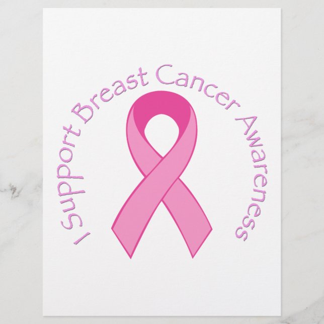 Flyer Eu apoio a conscientização do Cancer da mama (Frente)