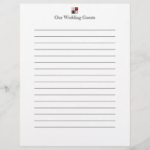 Flyer Eu faço páginas do livro de hóspedes do casamen