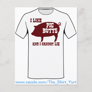 Flyer Eu gosto de Bumbuns de porcos e não consigo mentir