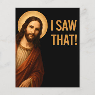Flyer Eu Vi Essa Citação Cristã Engraçada De Jesus