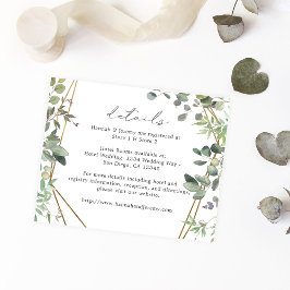 Flyer Eucalipto Russo do Orçamento e Detalhes Dourados